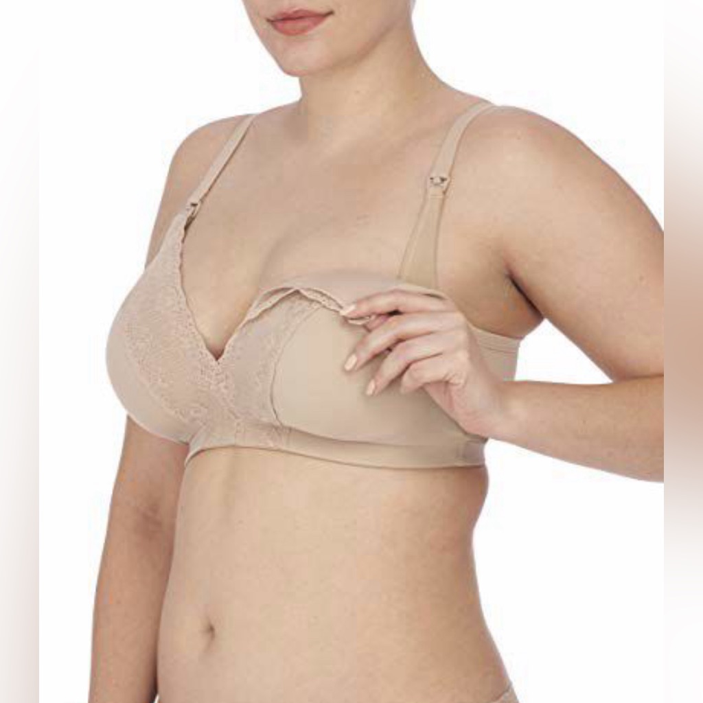 Natori Women's Maternity Bliss Perfection Wireless Nursing Bra - Cafe (30d)